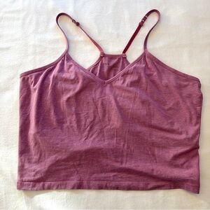 Pact Organic Everyday Shelf Bra Cropped Camisole Womens 3X Purple Built In Bra